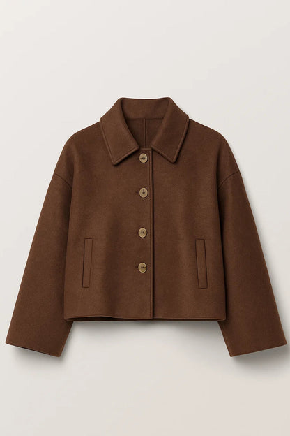 Kurzjacke mit Hemdkragen | Klassischer Look | Schlicht und stilvoll