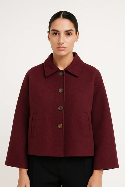 Kurzjacke mit Hemdkragen | Klassischer Look | Schlicht und stilvoll