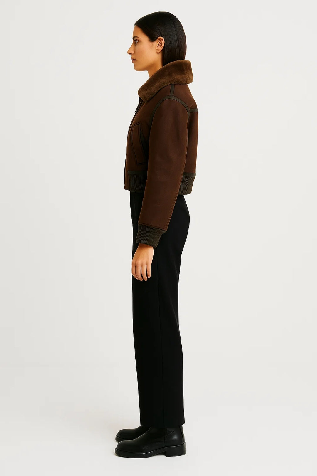 Kurze Damenjacke | Klassischer Schnitt mit Reißverschluss | Warm und Zeitlos