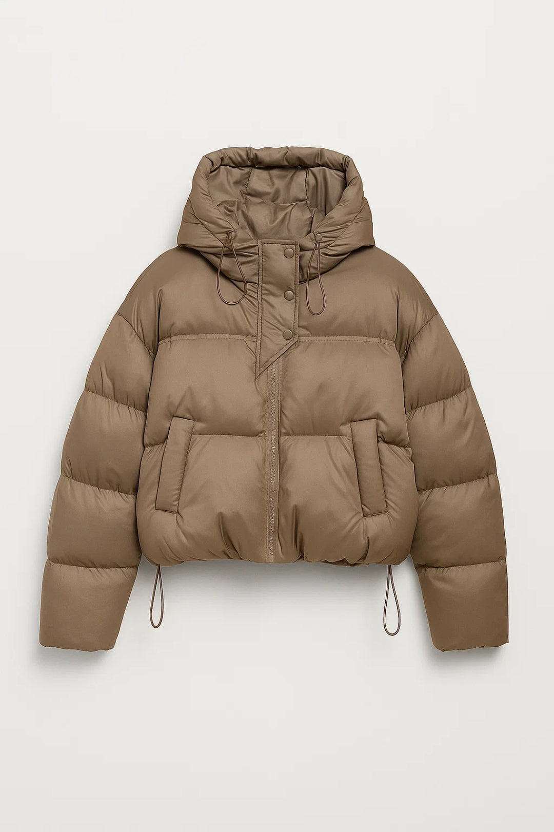 Damen Steppjacke mit Kapuze | Voluminöser Schnitt | Warm und Alltagsgerecht