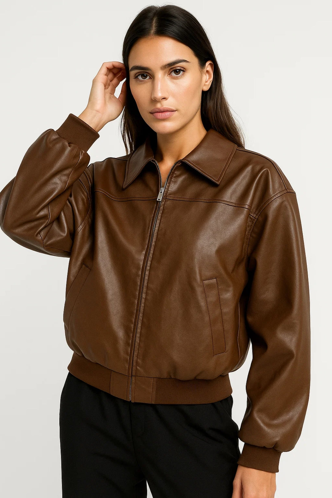 Kurze Jacke | Klassischer Reissverschluss mit Kragen | Lässiger Stil