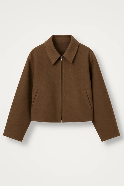 Kurzjacke mit weitem Schnitt | Cropped Design | Minimalistischer Look