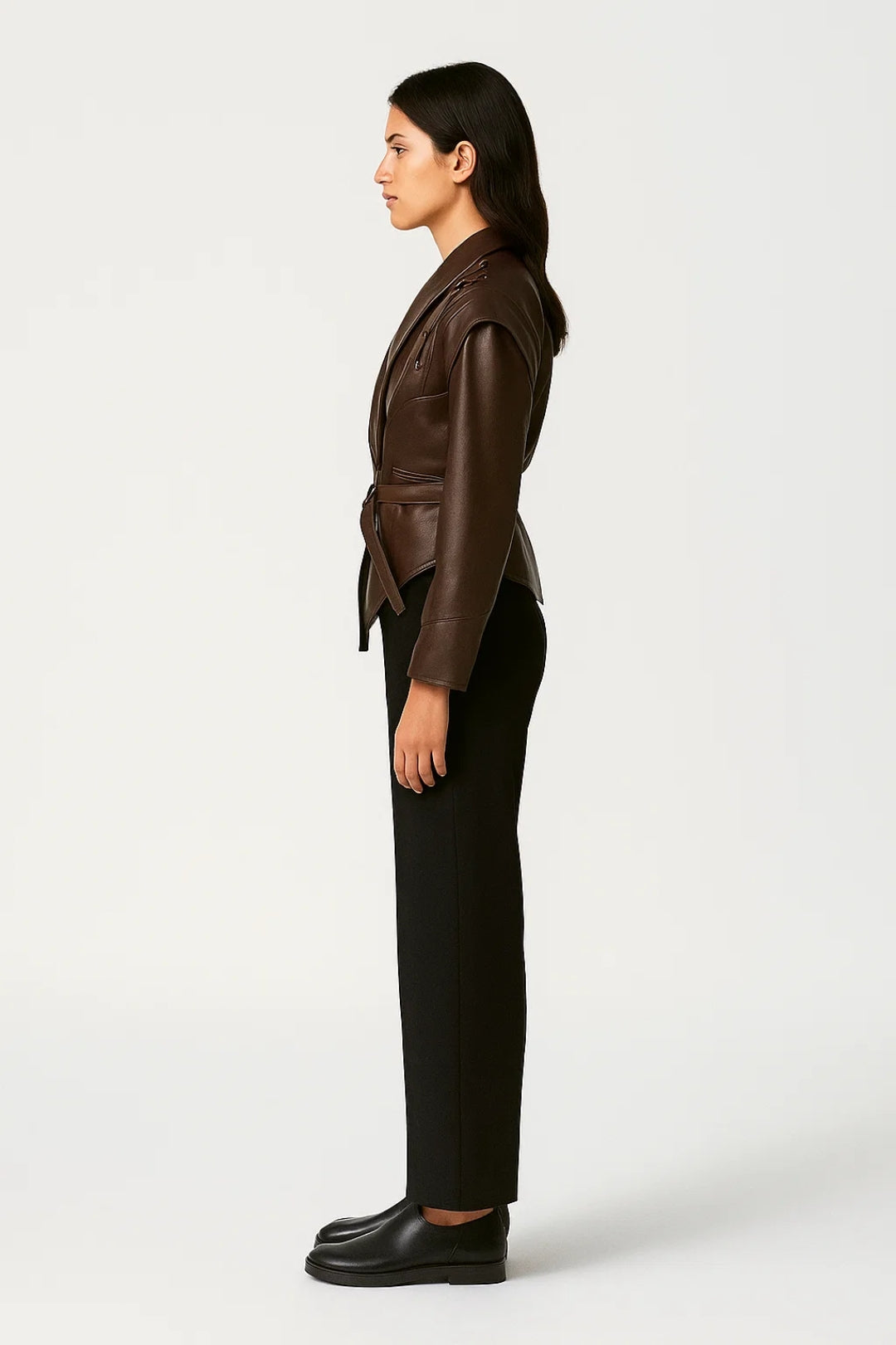 Kurze Jacke | Bindegürtel mit Zierdetails | Eleganter Schnitt