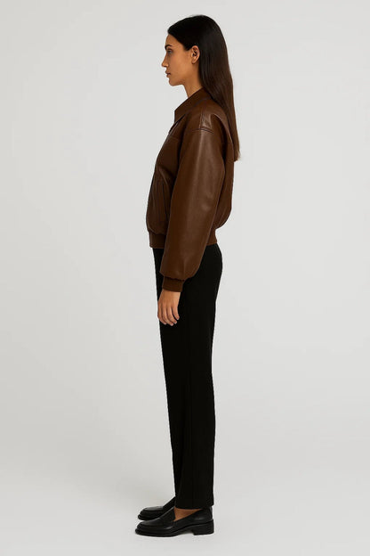 Kurze Jacke | Klassischer Reissverschluss mit Kragen | Lässiger Stil