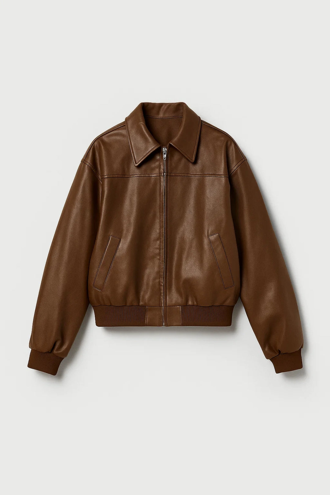 Kurze Jacke | Klassischer Reissverschluss mit Kragen | Lässiger Stil