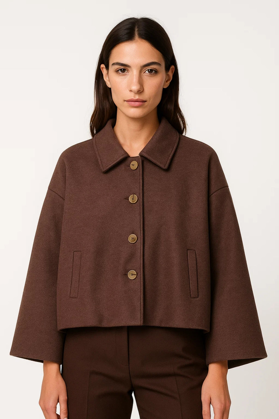 Kurzjacke mit Hemdkragen | Klassischer Look | Schlicht und stilvoll