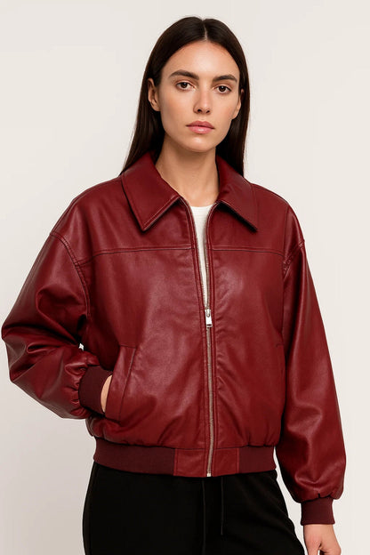 Kurze Jacke | Klassischer Reissverschluss mit Kragen | Lässiger Stil
