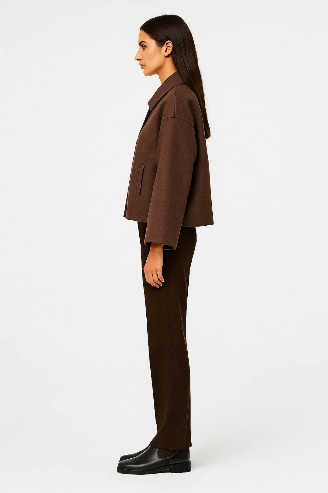 Kurzjacke mit Hemdkragen | Klassischer Look | Schlicht und stilvoll