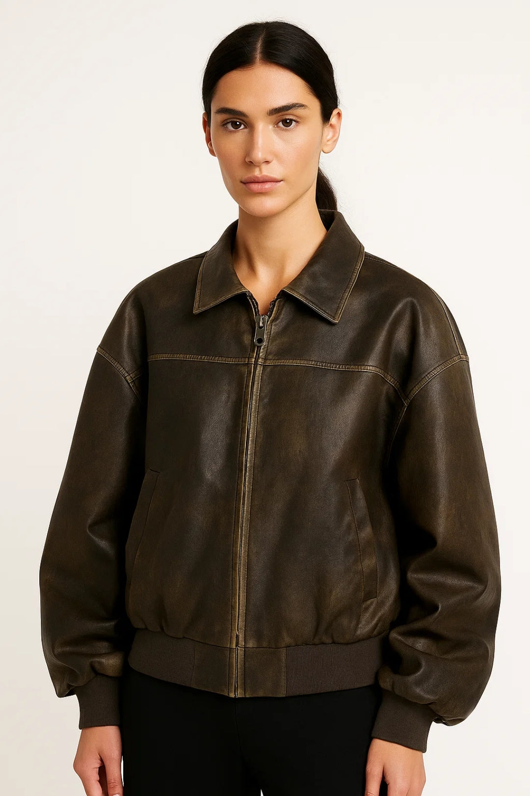 Kurze Jacke | Klassischer Reissverschluss mit Kragen | Lässiger Stil