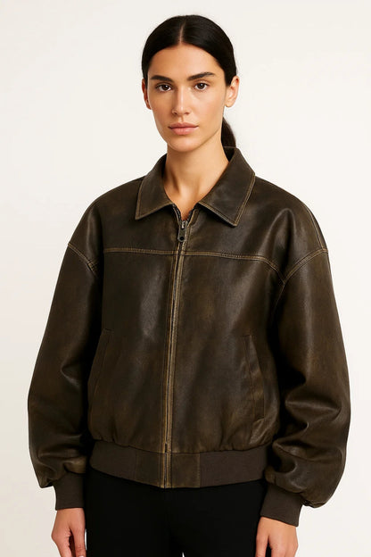 Kurze Jacke | Klassischer Reissverschluss mit Kragen | Lässiger Stil