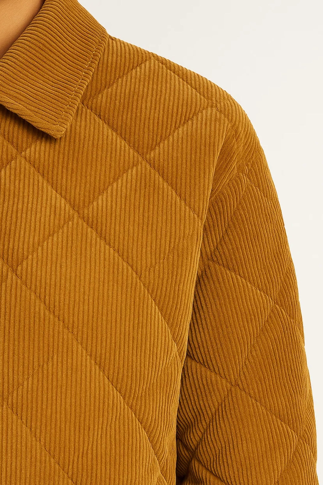 Steppjacke aus Cord | Mit Druckknöpfen | Lockerer Schnitt