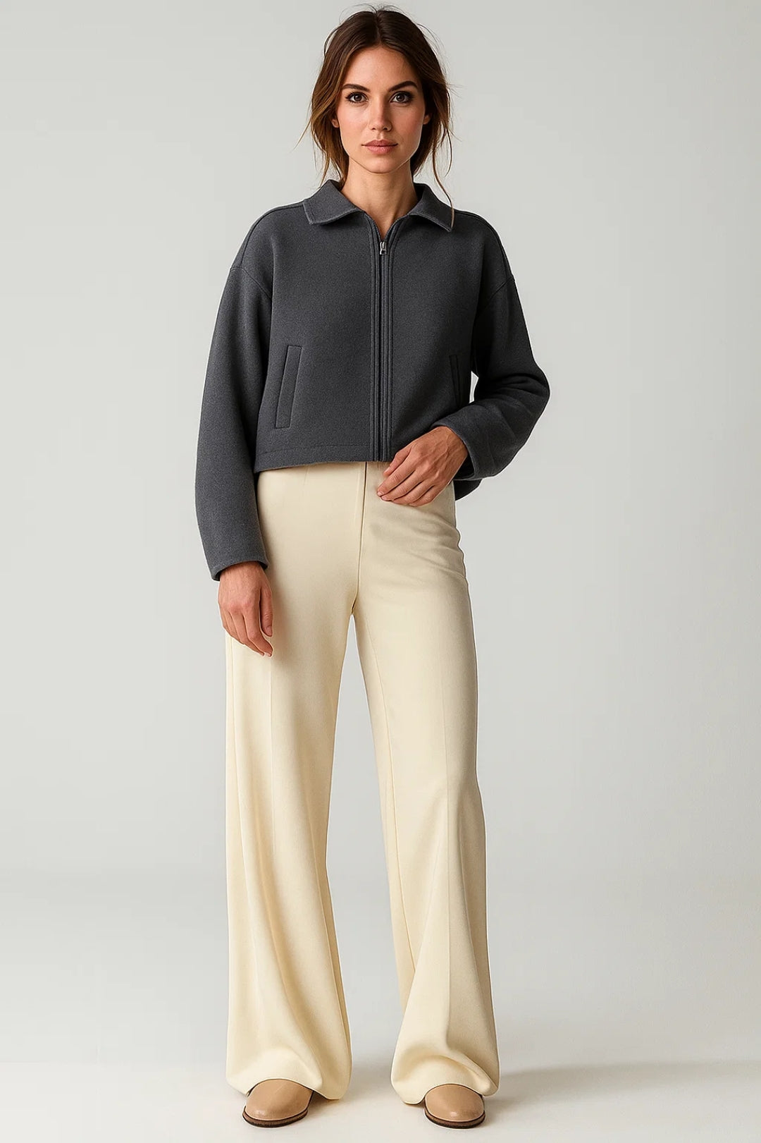 Kurzjacke | Dunkelgrau | Modern und Vielseitig