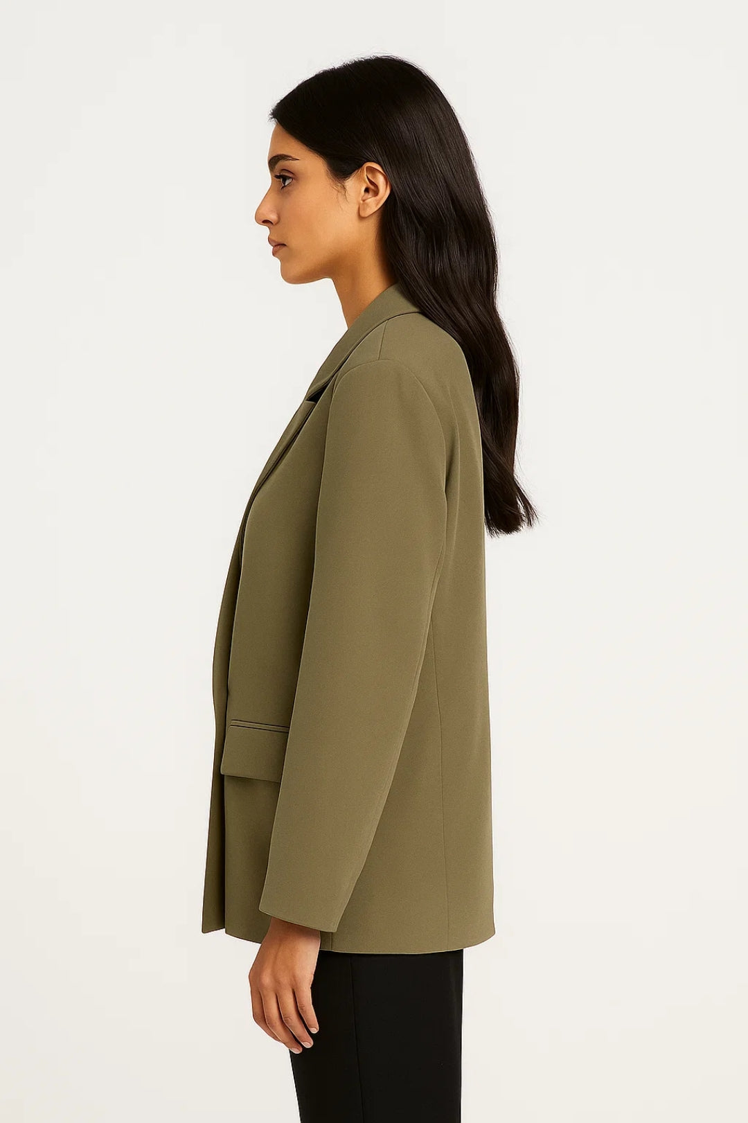 Langer Blazer | Zweireihiger Schnitt mit Reverskragen | Moderner Business-Stil