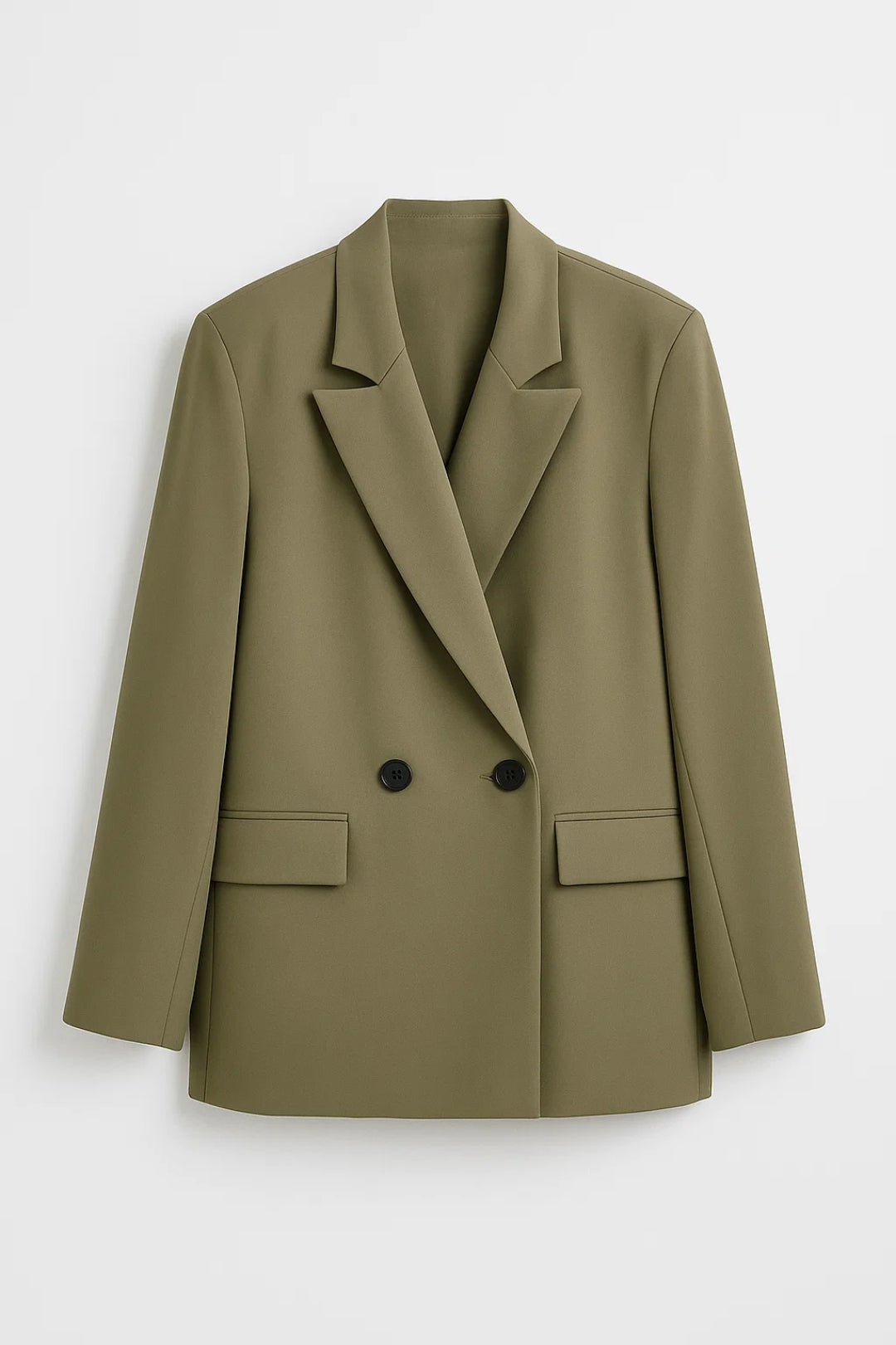 Langer Blazer | Zweireihiger Schnitt mit Reverskragen | Moderner Business-Stil