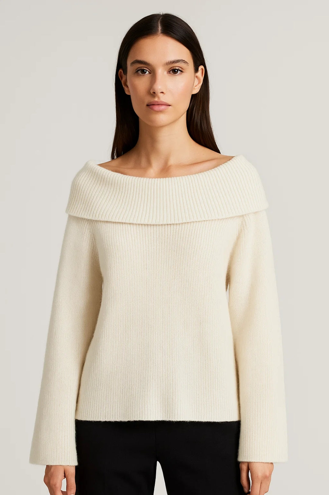 Pullover | Schulterfreier Ausschnitt | Eleganter Stil