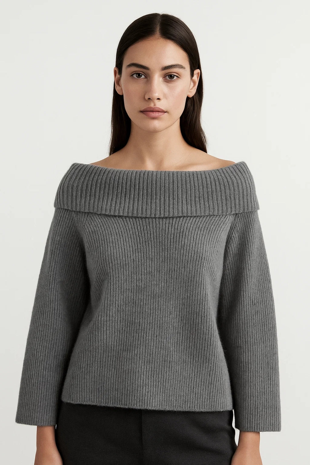 Pullover | Schulterfreier Ausschnitt | Eleganter Stil