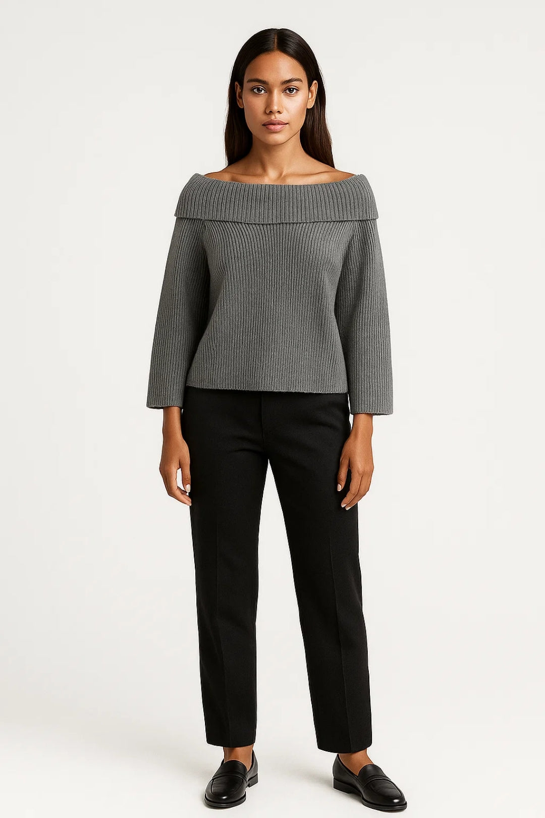 Pullover | Schulterfreier Ausschnitt | Eleganter Stil