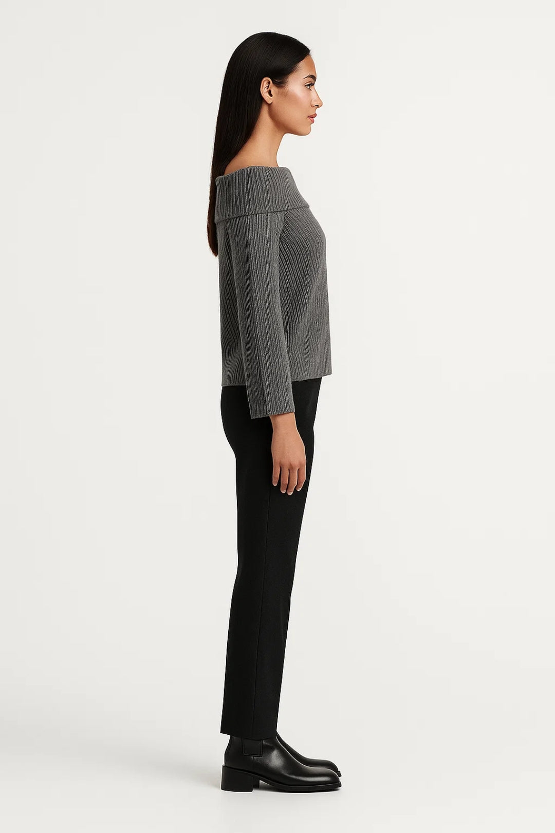 Pullover | Schulterfreier Ausschnitt | Eleganter Stil