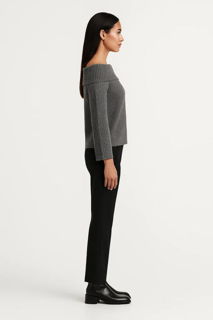 Pullover | Schulterfreier Ausschnitt | Eleganter Stil