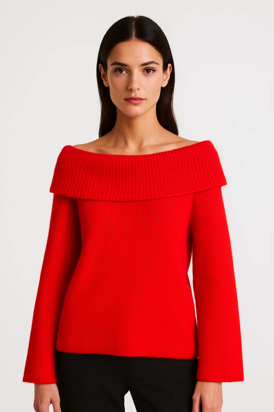 Pullover | Schulterfreier Ausschnitt | Eleganter Stil