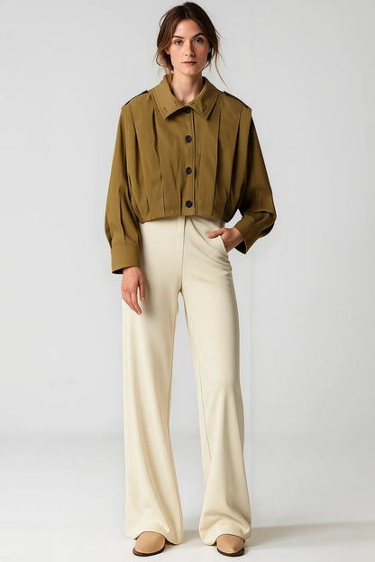 Kurzjacke mit Knopfleiste | Cropped Fit | Zeitloser Look