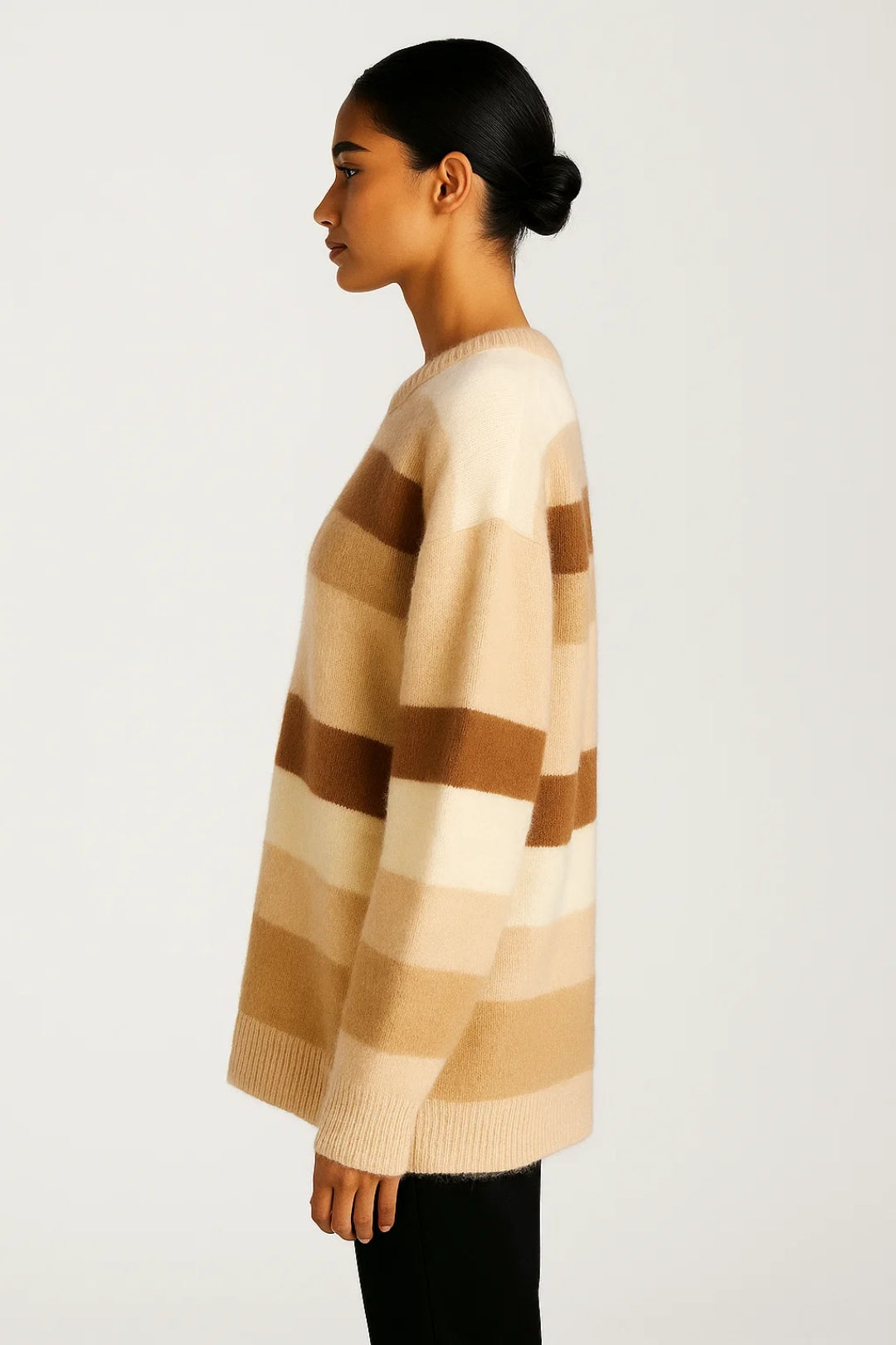 Pullover | Breite Streifen mit Rundhalsausschnitt | Moderner Stil