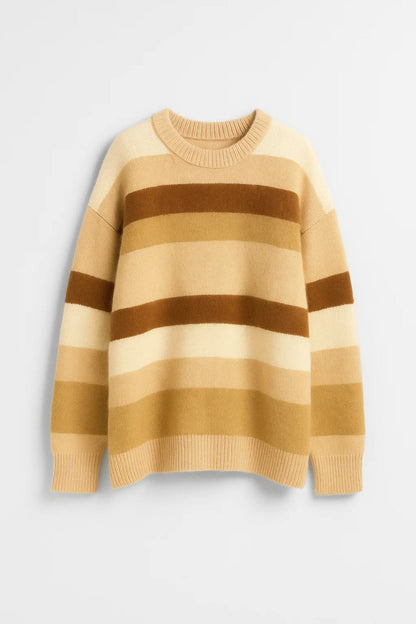 Pullover | Breite Streifen mit Rundhalsausschnitt | Moderner Stil
