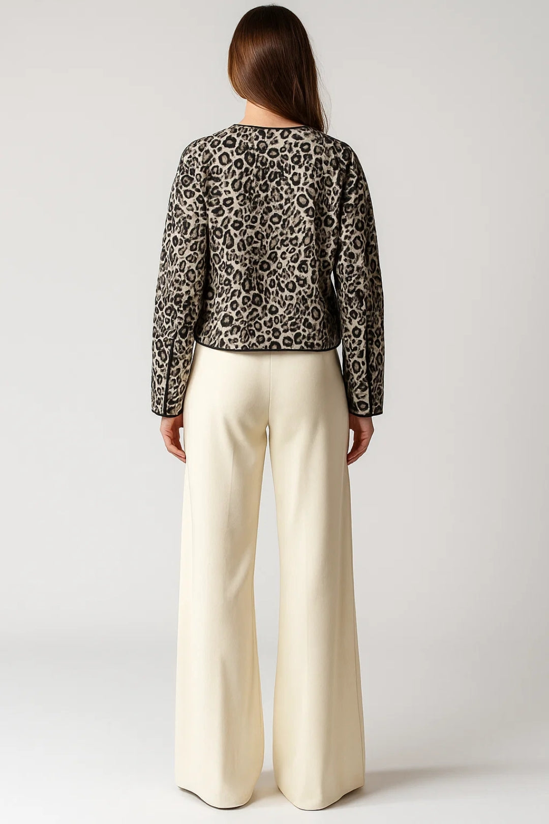 Herbstjacke mit Panterprint | Leicht gefüttert | Stylischer Animal-Look