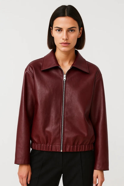 Kurze Jacke | Gerader Schnitt mit Reissverschluss | Schlichte Eleganz