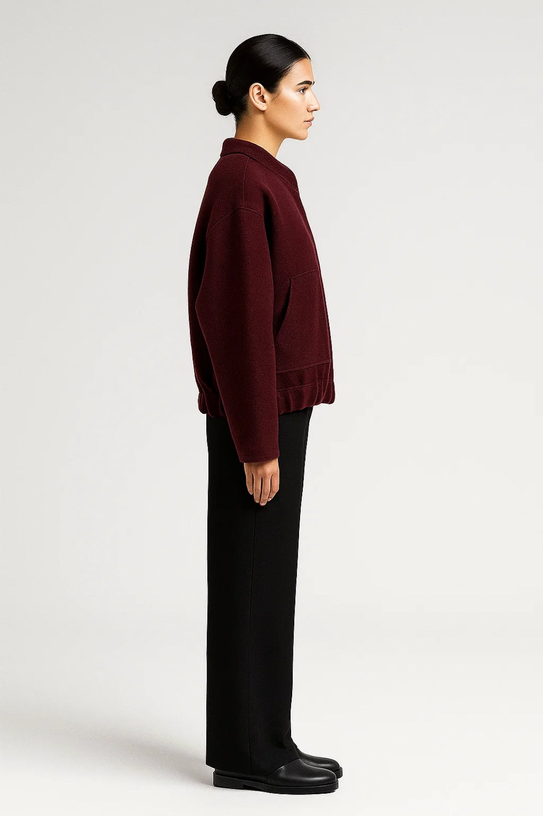 Jacke mit Stehkragen | Kastiger Schnitt | Elastischer Saum