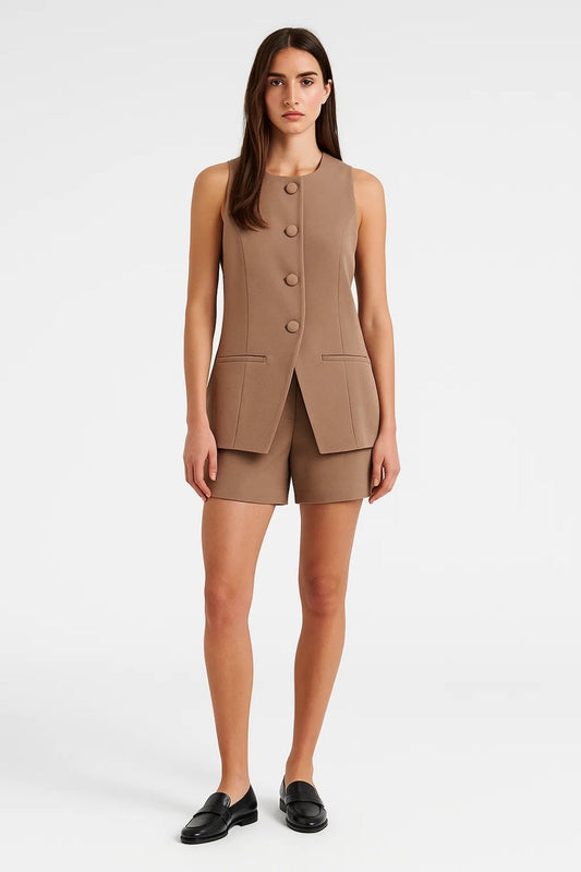 Ärmellose Weste | Eleganter Schnitt | Moderne Schlichtheit