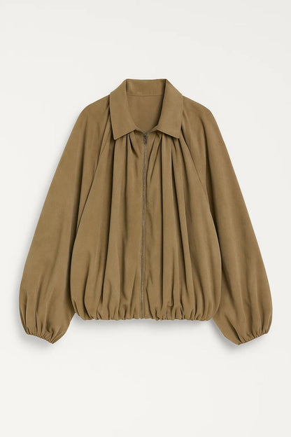 Kurze Jacke | Ballonärmel mit Faltenwurf | Moderner Schnitt